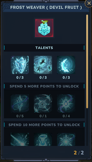 Demon Fruit Talent Tree